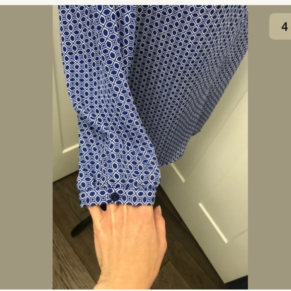 Laundry by Shelli Segal Women’s Geometric Blouse M - Picture 3 of 8